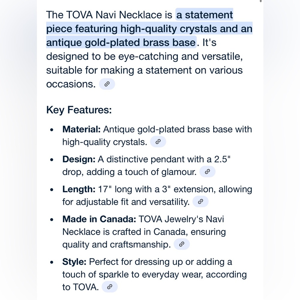 TOVA NEW Navi Gold Necklace w/ Emerald, Green & Clear High Quality Crystals - Picture 14 of 16